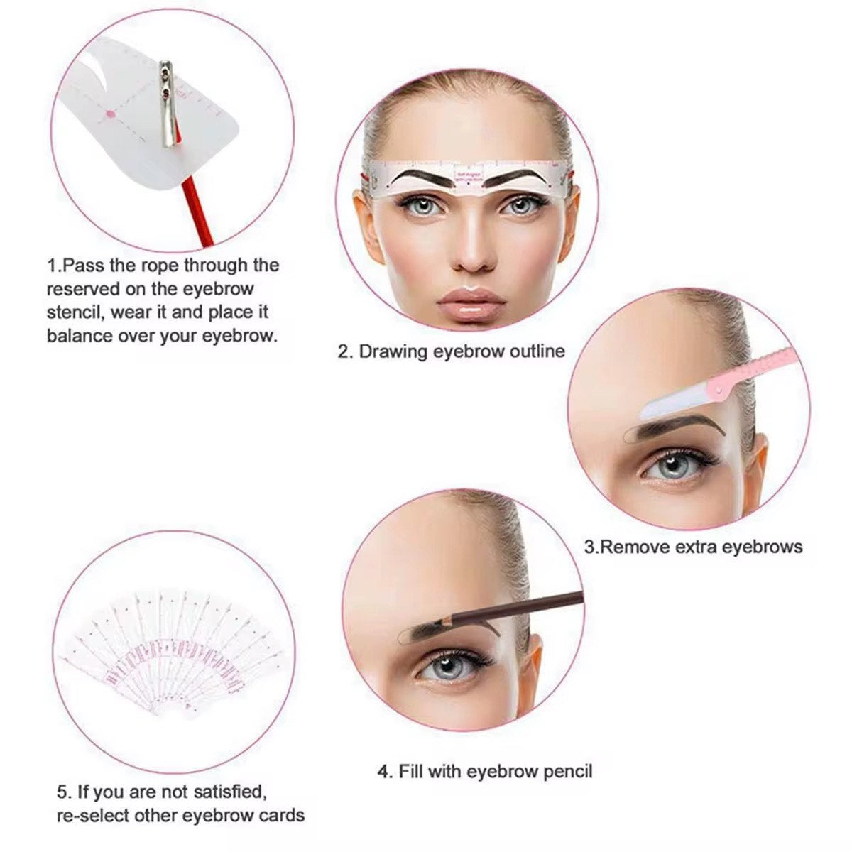 ENSEMBLE DE 12 MOULE À SOURCILS